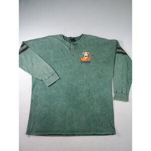 Vintage Disney Tigger Shirt Mens XL Green Speckled Long Sleeve 90s
